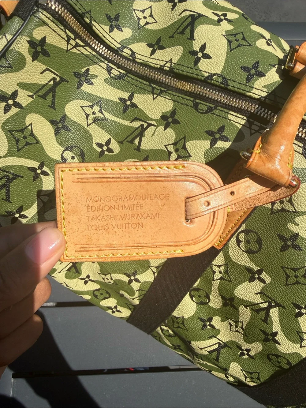 Louis Vuitton Takashi Murakami Camo Duffle